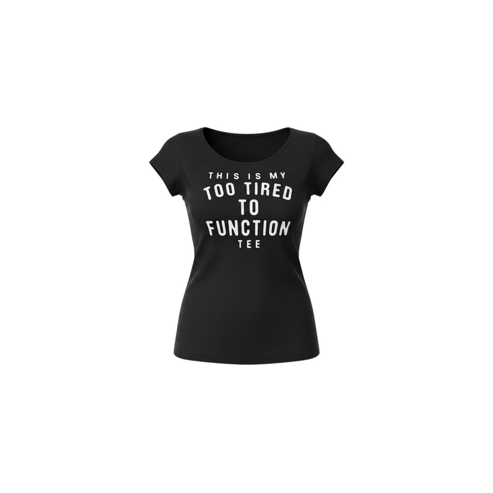 Wound Up Graphic Tee Junior M Black Too Tired To Function Short Sleeve Tee